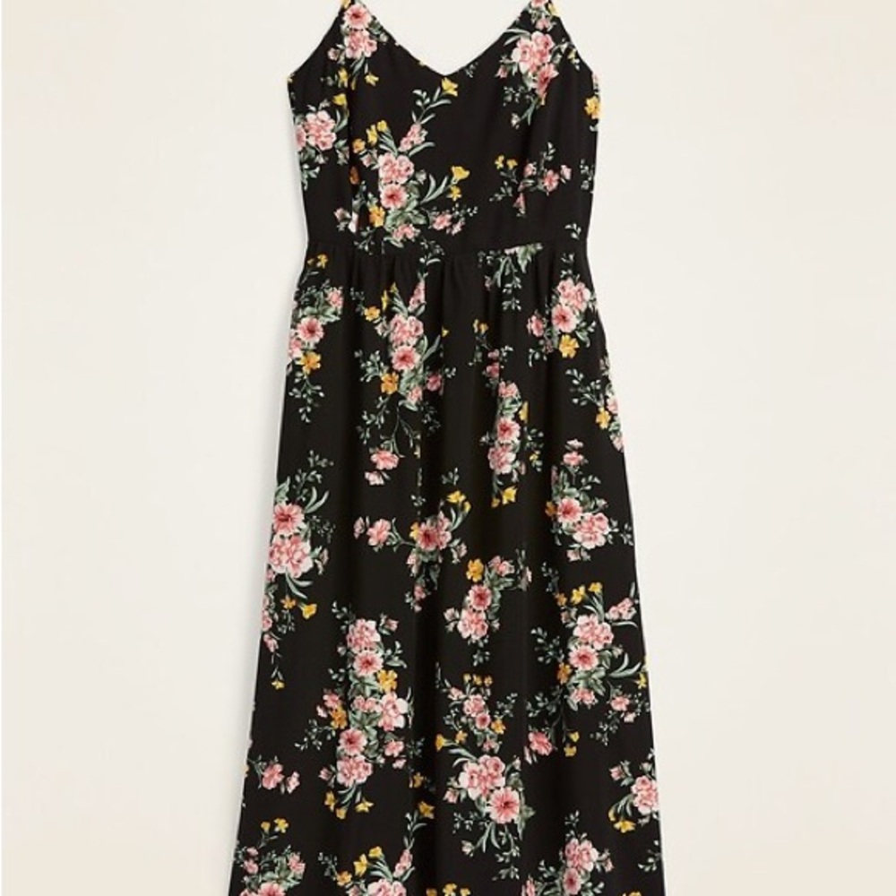 Old Navy Floral Fit & Flare Cami Midi Dress